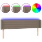 vidaXL Cabecero con LED de tela gris taupe 183x16x78/88 cm vidaXL Cabecero con LED de tela gris taupe 183x16x78/88 cm