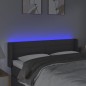 vidaXL Cabecero con LED de tela gris oscuro 147x16x78/88 cm vidaXL Cabecero con LED de tela gris oscuro 147x16x78/88 cm