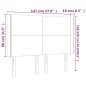 vidaXL Cabecero con LED de tela negro 147x16x118/128 cm vidaXL Cabecero con LED de tela negro 147x16x118/128 cm