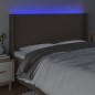 vidaXL Cabecero con LED de tela gris taupe 203x16x118/128 cm vidaXL Cabecero con LED de tela gris taupe 203x16x118/128 cm