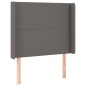 vidaXL Cabecero con LED cuero sintético gris 83x16x118/128cm vidaXL Cabecero con LED cuero sintético gris 83x16x118/128cm