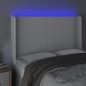 vidaXL Cabecero con LED cuero sintético blanco 147x16x118/128 cm vidaXL Cabecero con LED cuero sintético blanco 147x16x118/128 cm