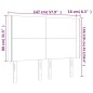 vidaXL Cabecero con LED cuero sintético blanco 147x16x118/128 cm vidaXL Cabecero con LED cuero sintético blanco 147x16x118/128 cm