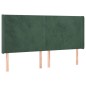 vidaXL Cabecero con LED de terciopelo verde oscuro 163x16x118/128 cm vidaXL Cabecero con LED de terciopelo verde oscuro 163x16x118/128 cm