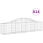 vidaXL Cestas de gaviones 14 uds forma de arco hierro 200x30x40/60 cm vidaXL Cestas de gaviones 14 uds forma de arco hierro 200x30x40/60 cm