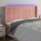 vidaXL Cabecero con LED de terciopelo rosa 183x16x118/128 cm vidaXL Cabecero con LED de terciopelo rosa 183x16x118/128 cm