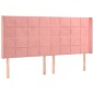 vidaXL Cabecero con LED de terciopelo rosa 183x16x118/128 cm vidaXL Cabecero con LED de terciopelo rosa 183x16x118/128 cm