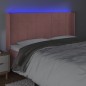 vidaXL Cabecero con LED de terciopelo rosa 163x16x118/128 cm vidaXL Cabecero con LED de terciopelo rosa 163x16x118/128 cm