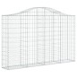 vidaXL Cestas gaviones 11 uds forma de arco hierro 200x30x120/140 cm vidaXL Cestas gaviones 11 uds forma de arco hierro 200x30x120/140 cm