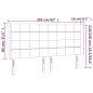 vidaXL Cabecero con LED de terciopelo azul oscuro 203x16x118/128 cm