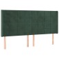 vidaXL Cabecero con LED de terciopelo verde oscuro 183x16x118/128 cm vidaXL Cabecero con LED de terciopelo verde oscuro 183x16x118/128 cm