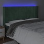 vidaXL Cabecero con LED de terciopelo verde oscuro 183x16x118/128 cm vidaXL Cabecero con LED de terciopelo verde oscuro 183x16x118/128 cm