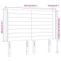 vidaXL Cabecero con LED de terciopelo rosa 147x16x118/128 cm
