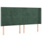 vidaXL Cabecero con LED de terciopelo verde oscuro 203x16x118/128 cm vidaXL Cabecero con LED de terciopelo verde oscuro 203x16x118/128 cm