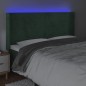 vidaXL Cabecero con LED de terciopelo verde oscuro 203x16x118/128 cm vidaXL Cabecero con LED de terciopelo verde oscuro 203x16x118/128 cm
