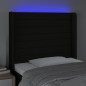 vidaXL Cabecero con LED de tela negro 93x16x118/128 cm vidaXL Cabecero con LED de tela negro 93x16x118/128 cm