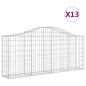 vidaXL Cestas de gaviones 13 uds forma de arco hierro 200x30x80/100 cm vidaXL Cestas de gaviones 13 uds forma de arco hierro 200x30x80/100 cm