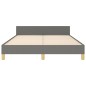 vidaXL Estructura de cama con cabecero de tela gris oscuro 140x200 cm vidaXL Estructura de cama con cabecero de tela gris oscuro 140x200 cm