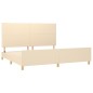 vidaXL Estructura de cama con cabecero de tela color crema 200x200 cm vidaXL Estructura de cama con cabecero de tela color crema 200x200 cm