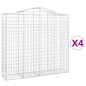 vidaXL Cestas de gaviones 4 uds forma de arco hierro 200x50x180/200 cm vidaXL Cestas de gaviones 4 uds forma de arco hierro 200x50x180/200 cm