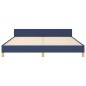 vidaXL Estructura de cama con cabecero de tela azul 160x200 cm vidaXL Estructura de cama con cabecero de tela azul 160x200 cm