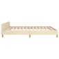 vidaXL Estructura de cama con cabecero de tela color crema 180x200 cm