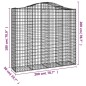 vidaXL Cestas de gaviones 4 uds forma de arco hierro 200x50x180/200 cm vidaXL Cestas de gaviones 4 uds forma de arco hierro 200x50x180/200 cm