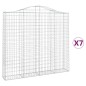 vidaXL Cestas de gaviones 7 uds forma de arco hierro 200x30x180/200 cm vidaXL Cestas de gaviones 7 uds forma de arco hierro 200x30x180/200 cm