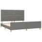 vidaXL Estructura de cama con cabecero tela gris oscuro 180x200 cm vidaXL Estructura de cama con cabecero tela gris oscuro 180x200 cm