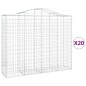 vidaXL Cestas gaviones 20 uds forma de arco hierro 200x50x160/180 cm vidaXL Cestas gaviones 20 uds forma de arco hierro 200x50x160/180 cm