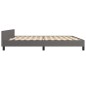 vidaXL Estructura de cama con cabecero cuero sintético gris 200x200 cm vidaXL Estructura de cama con cabecero cuero sintético gris 200x200 cm