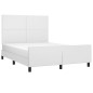 vidaXL Estructura de cama cabecero cuero sintético blanco 140x200 cm vidaXL Estructura de cama cabecero cuero sintético blanco 140x200 cm