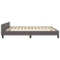 vidaXL Estructura de cama con cabecero cuero sintético gris 180x200cm vidaXL Estructura de cama con cabecero cuero sintético gris 180x200cm
