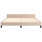 vidaXL Estructura de cama cabecero cuero sintético capuchino 180x200cm vidaXL Estructura de cama cabecero cuero sintético capuchino 180x200cm