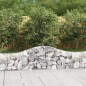 vidaXL Cestas de gaviones 5 uds forma de arco hierro 200x30x40/60 cm