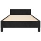vidaXL Estructura de cama con cabecero de terciopelo negro 90x190 cm vidaXL Estructura de cama con cabecero de terciopelo negro 90x190 cm
