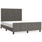 vidaXL Estructura cama con cabecero terciopelo gris oscuro 140x190 cm vidaXL Estructura cama con cabecero terciopelo gris oscuro 140x190 cm