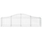 vidaXL Cestas de gaviones 5 uds forma de arco hierro 200x30x40/60 cm