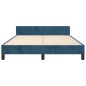 vidaXL Estructura cama con cabecero terciopelo azul oscuro 140x200 cm