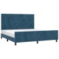 vidaXL Estructura cama con cabecero terciopelo azul oscuro 160x200 cm vidaXL Estructura cama con cabecero terciopelo azul oscuro 160x200 cm