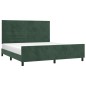 vidaXL Estructura cama con cabecero terciopelo verde oscuro 180x200 cm vidaXL Estructura cama con cabecero terciopelo verde oscuro 180x200 cm