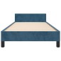 vidaXL Estructura cama con cabecero terciopelo azul oscuro 90x200 cm vidaXL Estructura cama con cabecero terciopelo azul oscuro 90x200 cm