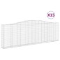 vidaXL Cestas de gaviones 15 uds forma de arco hierro 400x30x120/140cm vidaXL Cestas de gaviones 15 uds forma de arco hierro 400x30x120/140cm
