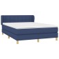 vidaXL Cama box spring con colchón tela azul 140x200 cm vidaXL Cama box spring con colchón tela azul 140x200 cm