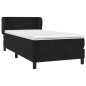 vidaXL Cama box spring con colchón terciopelo negro 80x200 cm vidaXL Cama box spring con colchón terciopelo negro 80x200 cm