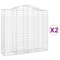 vidaXL Cestas de gaviones 2 uds forma de arco hierro 200x50x180/200 cm vidaXL Cestas de gaviones 2 uds forma de arco hierro 200x50x180/200 cm