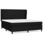 vidaXL Cama box spring con colchón tela negro 160x200 cm vidaXL Cama box spring con colchón tela negro 160x200 cm