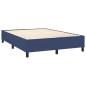 vidaXL Cama box spring con colchón tela azul 140x200 cm vidaXL Cama box spring con colchón tela azul 140x200 cm
