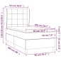 vidaXL Cama box spring con colchón tela color crema 90x200 cm vidaXL Cama box spring con colchón tela color crema 90x200 cm