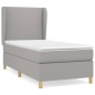 vidaXL Cama box spring con colchón tela gris claro 90x200 cm vidaXL Cama box spring con colchón tela gris claro 90x200 cm
